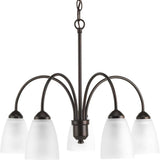 Progress Lighting P4735-20 Contemporary/Soft 5-100W Med Chandelier, Antique Bronze