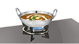 Stainless Steel Heavy Weight Hammered Kadhai, 2.5 mm,16 cm, 0.8 Kg, 0.8 Litre ss Utensils (Silver) 1pc
