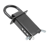 Mytee Products Heavy Duty Adjustable Trailer Stake Pocket D Ring Black Powder Coated w/ 1/2 Hitch Pin, Load Limit 5400 lbs & 4 A