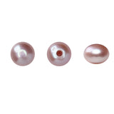 BEADIA Natural Half Drilled Pearl Beads Purple 5-5.5mm 12pcs AAAA Freshwater Cultured Loose Gemstone Beads for DIY Stud Earring