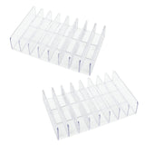 Halyuhn 8 Slot Eyeshadow Makeup Palette Organizer, Acrylic Desk Organizer for Sorting Mail, Bill Money Organizer for Cash Envelo