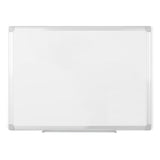 MasterVision Earth Series Magnetic Lacquered Steel Dry Erase Board, 100% Recycled Frame, Snap-On Marker Tray, 48 x 72, Aluminum