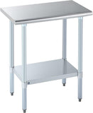 ROCKPOINT Stainless Steel Table for Prep & Work 18x30 Inches, NSF Metal Commercial Kitchen Heavy Duty Table with Adjustable Unde