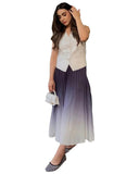 Anni Designer Women'S Rayon Viscose Printed Maxi Dress Set (Sarwala White_L_White_Large),White,L