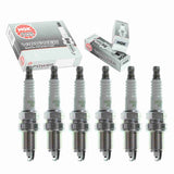 6 pc NGK V-Power Spark Plugs compatible with Jeep Wrangler 4.2L L6 1987-1990