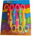 ikis 6 Pieces Art and Craft Zigzag Paper Shaper Scissor for Greeting Cards, Photo Frames, Designs for Scrapbooks, Zigzag Scissor