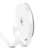 HimBen Double Faced White Ribbon 50 Yards, 5/8 inch White Stain Ribbon for Gift Wrapping, Flower Bouquet, Weddings Party Invitat