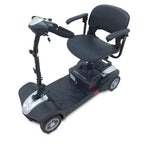 EV Rider MiniRider Lite 4-Wheel Mobility Scooter with Basket, 12Ah Battery, Swivel Seat - Weight Capacity 280Lbs. - Silver