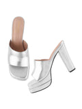Shoetopia Women'S Heeled Sandal-7 Kids Uk (Girls-Hippo-Silver)-Eu40,Silver,7,B0D4VP83BV