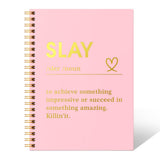 THEBESTU Slay Definition Spiral Notebook Gifts for Women Girl Boss Lady
