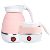 Travel Kettle Electric Small Foldable Portable Kettle,Silicone Collapsible Heating Water Boiler Tea Pot for Camping,Easy for Sto