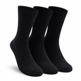 Cottock Black Woolen Socks For Men | MidCalf Length (Boot Socks) | Pack Of 6 | Cushioned Warm Winter Socks | NonSlip & Fade Re