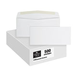 Quality Park #10 Envelopes, Letter Size White Mailing Envelopes, 4-1/8x9-1/2 Inch, No Window Business Envelopes, Gummed Closure,