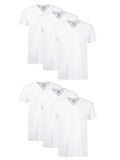 Hanes Mens Cotton, Moisturewicking Vneck Tee Undershirts, Multiple Packs And Colors, White 6 Pack, Medium US