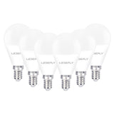 LEDEPLY A15 Ceiling Fan Light Bulbs, Dimmable, E12 Base LED Bulb, 5.5W=40W, Warm White 2700K, 500 Lumen, LED Light Bulb, 6 Pack