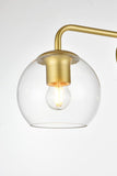 Living District Genesis 3-Light Iron & Glass Bath Sconce In Chrome/Clear