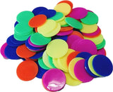 Royals Plastic Plain Tokens Game Counters (4 Colours x 25 Each) | Durable & Lightweight Coins for Board Games, Classroom Activ