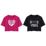 Toplot Tops For Women || Western Tops For Woman Stylish || Crop T-Shirt Western Pack Of 2 (Combo-Top-5258-Pnk-Blk-S),Pink-Black,,B0F6NP692K