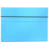 JAM PAPER Strong Thin Portfolio Carrying Case with Elastic Band Closure 9 1/4 x 1/2 x 12 1/2 Sky Blue Sold Individually
