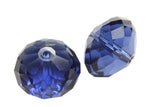 24pcs Adabele Austrian 10mm Faceted Loose Rondelle Crystal Beads Dark Indigo Blue Spacer Compatible with 5040 Swarovski Crystals