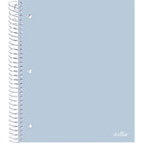 Office Depot Brand Stellar Poly Notebook, 81/2inch x 11inch, 5 Subject, College Ruled, 200 Sheets, Baby Blue