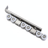 MYADDICTION Easy Glide Stainless Steel Door Roller White Wheels Sliding Door Roller Mounted Home Hardware Silver Finish, Ss 12W