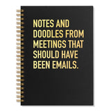 JMYROG Notes and Doodles from Meetings Sarcastic Spiral Notebook for Staff