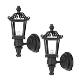 TOYANDONA 1/12 Scale Miniature Wall Lamps for Dollhouse, 2pcs Led Wall Sconces Vintage Lamp Models with On/Off Switch, Simulatio