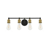 Living District Indoor Modern Home Decorative Bright Ceiling Serif 4 Light Brass And Black Wall Sconce