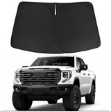 D-Lumina Windshield Sunshade - Compatible with GMC Sierra 1500 2500 3500 2019 2020 2021 2022 2023 2024 2025 - Foldable Front Win