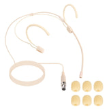 3 Pack Microphone Headset - Discreet Over-Ear Headworn Earset with Hanging Mic, Compatible with Shure Wireless Bodypack Transmit