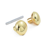newliplace Vintage Polished Gold Door Knob Set with Spindle,1 Pack