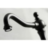 Kingston Brass Ks1975Ax Heritage Widespread Lavatory Faucet With Metal Cross Handle, Oil Rubbed Bronze,8-Inch Adjustable Center