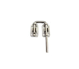 QCAA Child Safe & Home Security for Patio Door Look Lock Latch, Sliding Door Loop Lock, 1-1/4, Satin Nickel, MIT, 1 Pack