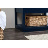 Elegant Decor Larkin 30 Solid Wood Mdf Single Bathroom Vanity In Blue