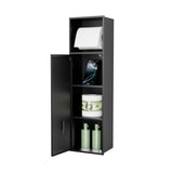 BARONAGE Black Recessed Toilet Paper Holder with 3 Storage, 24 Inch Toilet Paper Niche Over-Mounted Wall Bathroom Organizer 304