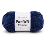 Premier Parfait Chunky Yarn, Super Bulky, Ideal for Knitting & Crocheting, Chenille, Navy, 3.5 oz, 131 Yards