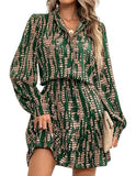 Leriya Fashion Viscose Rayon Western Mid-Thigh Length Women Party Dress (Lf-Wd1269_Green,GreenApparel,S