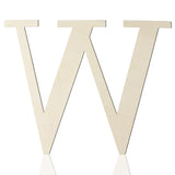 Large Wooden Letters 12 Inch Paintable Wood Letter W for Wall Decor, 1/5 Inch Thick Wooden Alphabet Letters Cutouts for DIY Craf