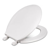 Centoco Toilet Seat Round, Closed Front with Cover, Residential, Plastic, Made in the USA, DSAZAM1200-001, White