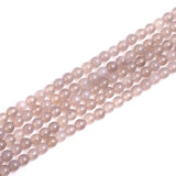 GEM-Inside Natural 4mm Grey Agate Gemstone Loose Smooth Round Beads for Jewelry Making Necklace Bracelets 15