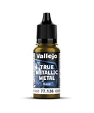 Vallejo - Greenish Gold Base | True Metallic Metal TMM | Acrylic Colors for Painting Metal Effects on Fantasy, Historical, and W