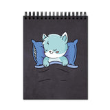 Plan To Gift Girl Kitten Sleeping Spiral Wiro Diary Notebook Journal Drawing Book Blank Unruled Pages Potrait A4 (Size 8X11)