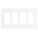 ENERLITES SI8834WSTICKER Screwless Decorator Wall Plates Child Safe Outlet Covers, Size 4Gang 4.68 H x 8.30 L, Unbreaka