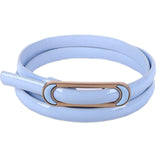 Romp Fashion Women Sky Blue Glossy P.U Leather Belt