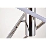 Elegant Lighting Living District Sonya 3-Light Modern Aluminum Pendant In Polished Nickel Finish