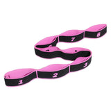 ATORSE Yoga Pull Strap Fitness Stretching Band Resistance Loop Pink_8 Loops
