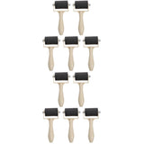 Art Printmaking Tools 10 Pcs Printmaking Brayer Rubber Brayer Roller Paint Brush Ink Applicator Art Craft Oil Painting Tool for