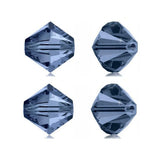 24pcs Adabele Austrian 8mm Faceted Bicone Crystal Beads Dark Indigo Blue Compatible with Swarovski Crystals 5301/5328