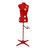 SINGER | Adjustable Red Dress Form, Fits Sizes 410, Foam Backing for Pinning, 360 Degree Hem Guide Sewing Made Easy